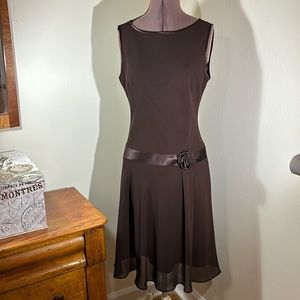 Jones Wear Dress Sleeveless Drop Waist with Rose Sz 6